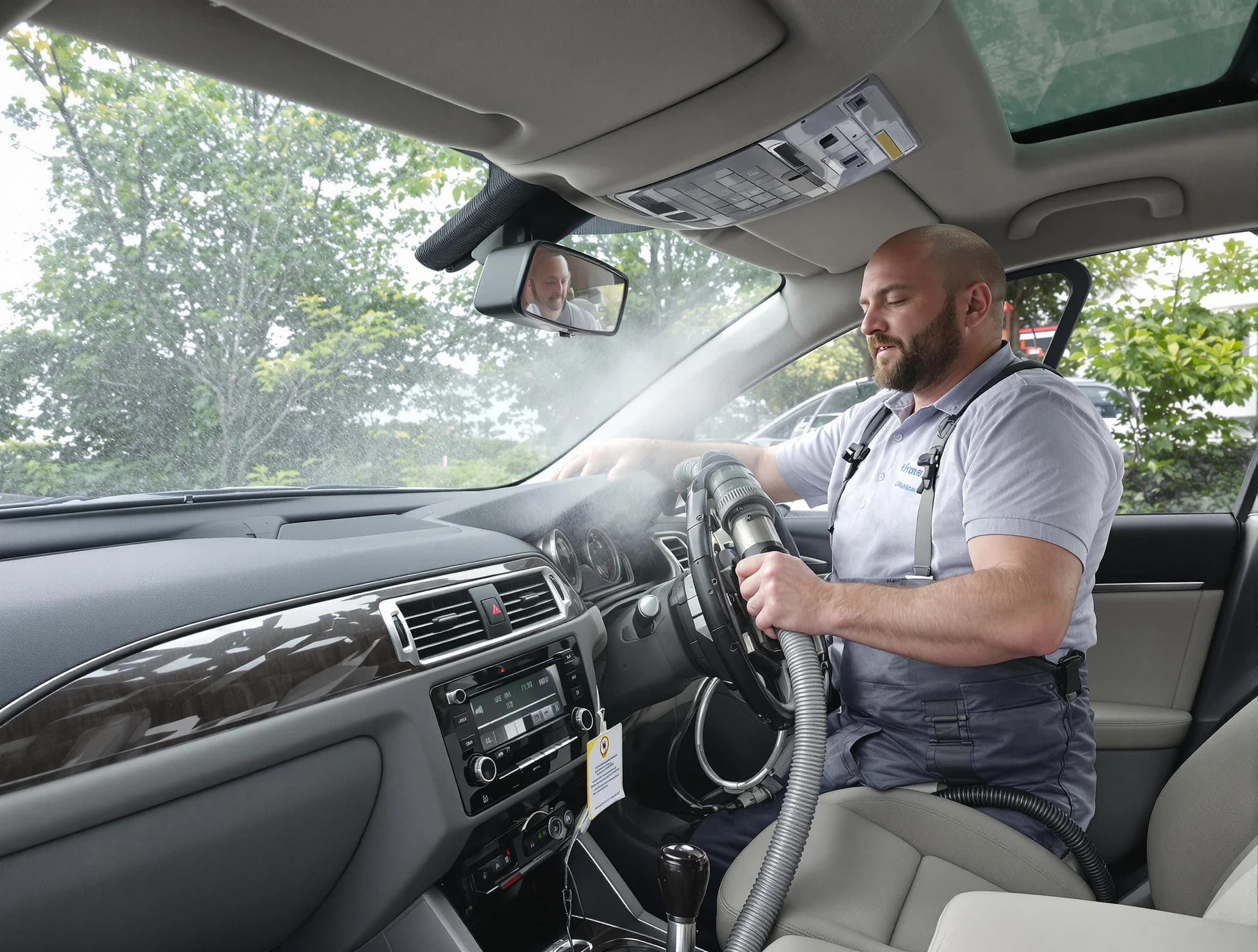 Irondale Air Duct Cleaning specialist performing professional car duct cleaning in Irondale