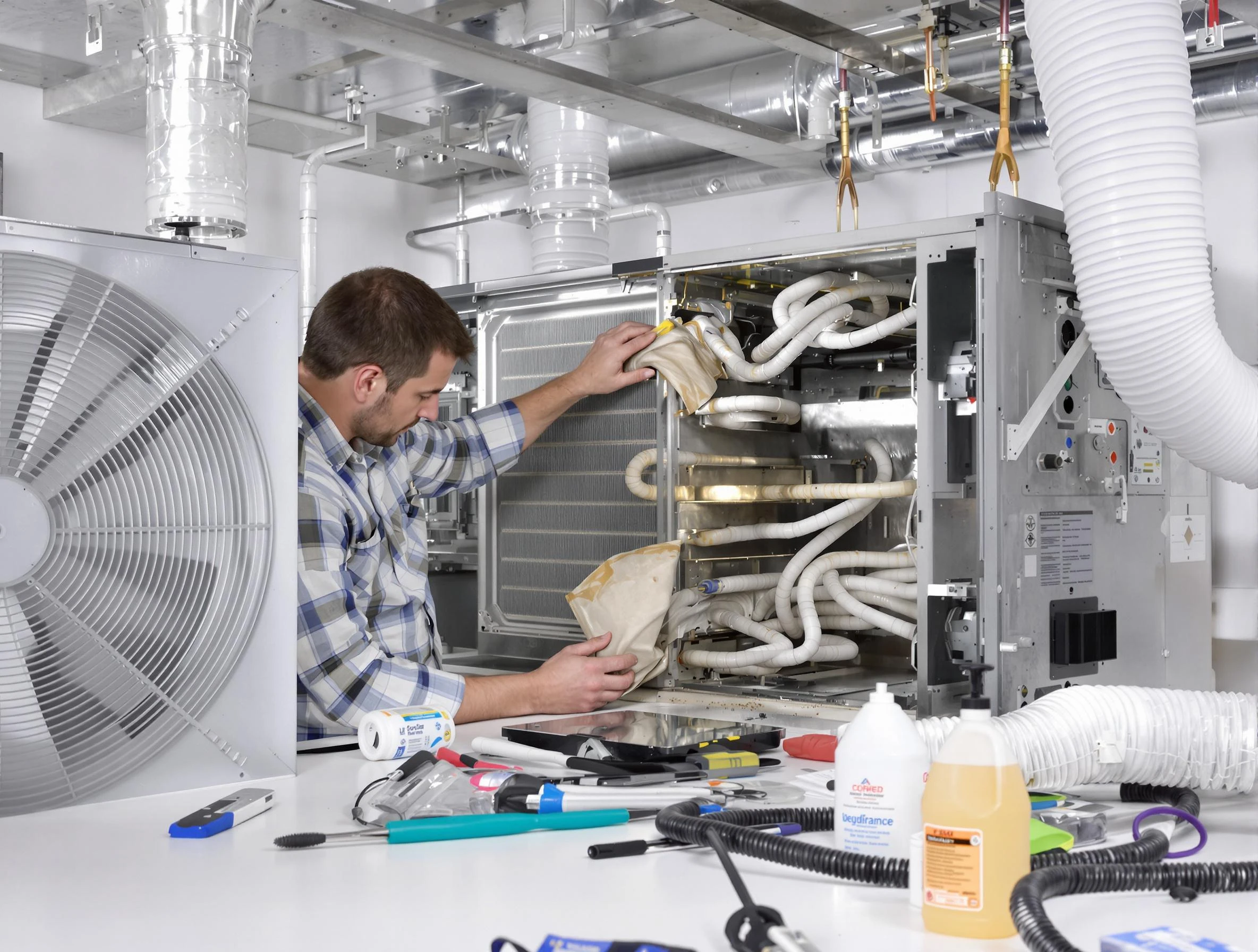 Irondale Air Duct Cleaning specialist performing precision AC coil cleaning in Irondale