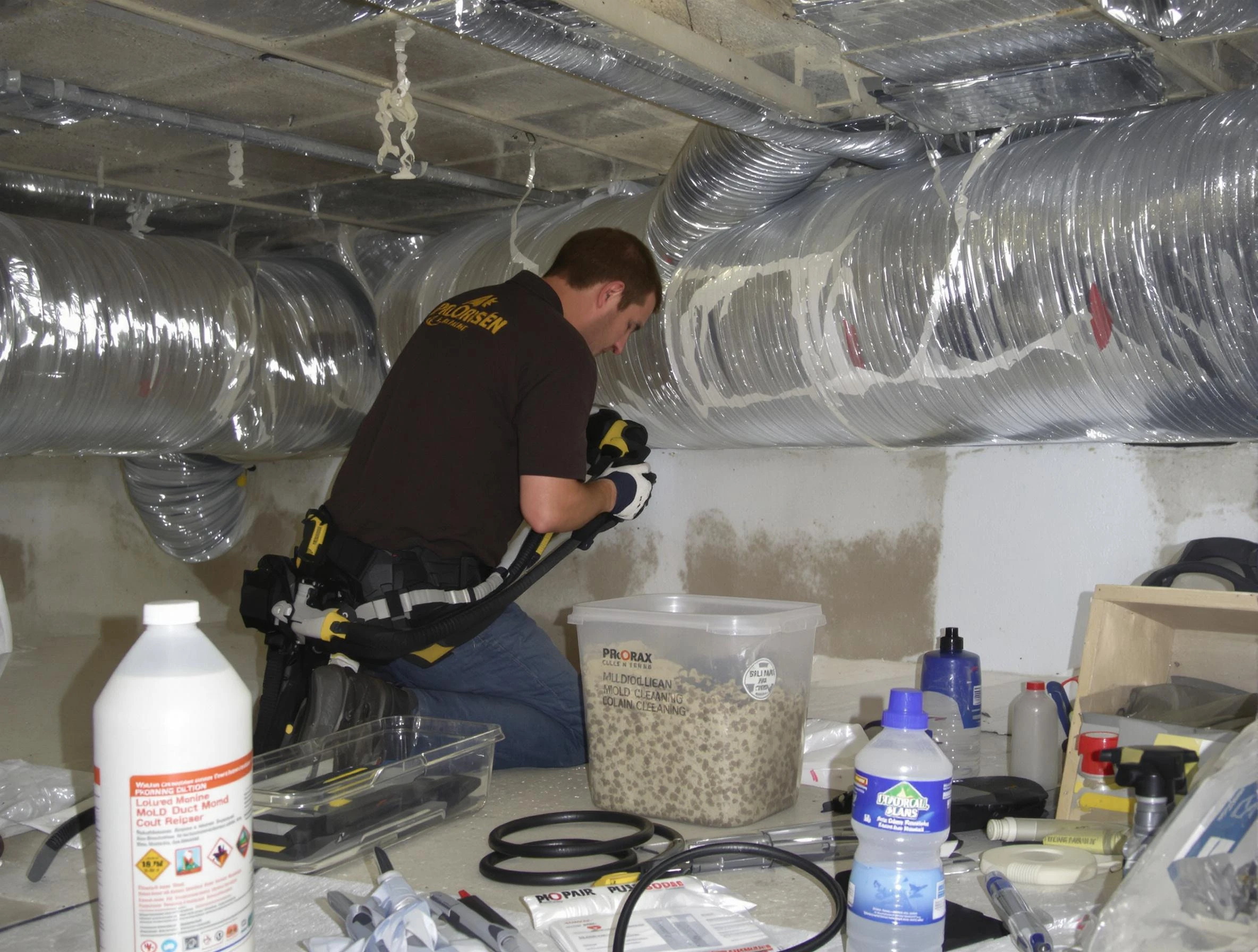 Irondale Air Duct Cleaning specialist performing professional mold removal from air ducts in Irondale
